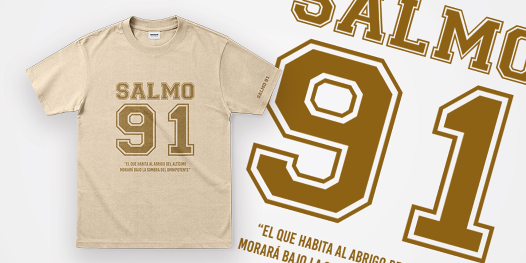 Camiseta "Salmo 91" – Arena - Imagen 2