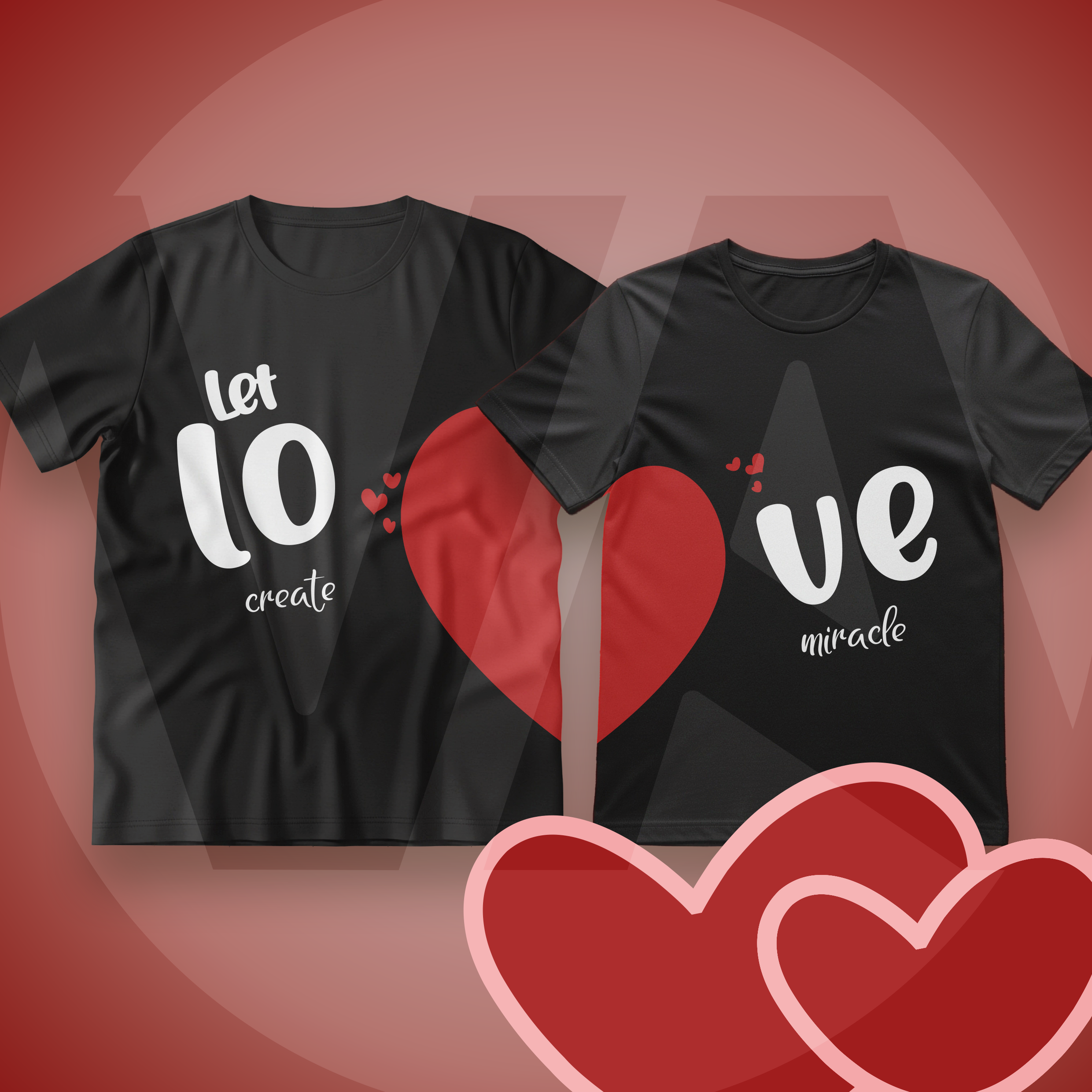 Camisetas Pareja "Love Creates Miracles"